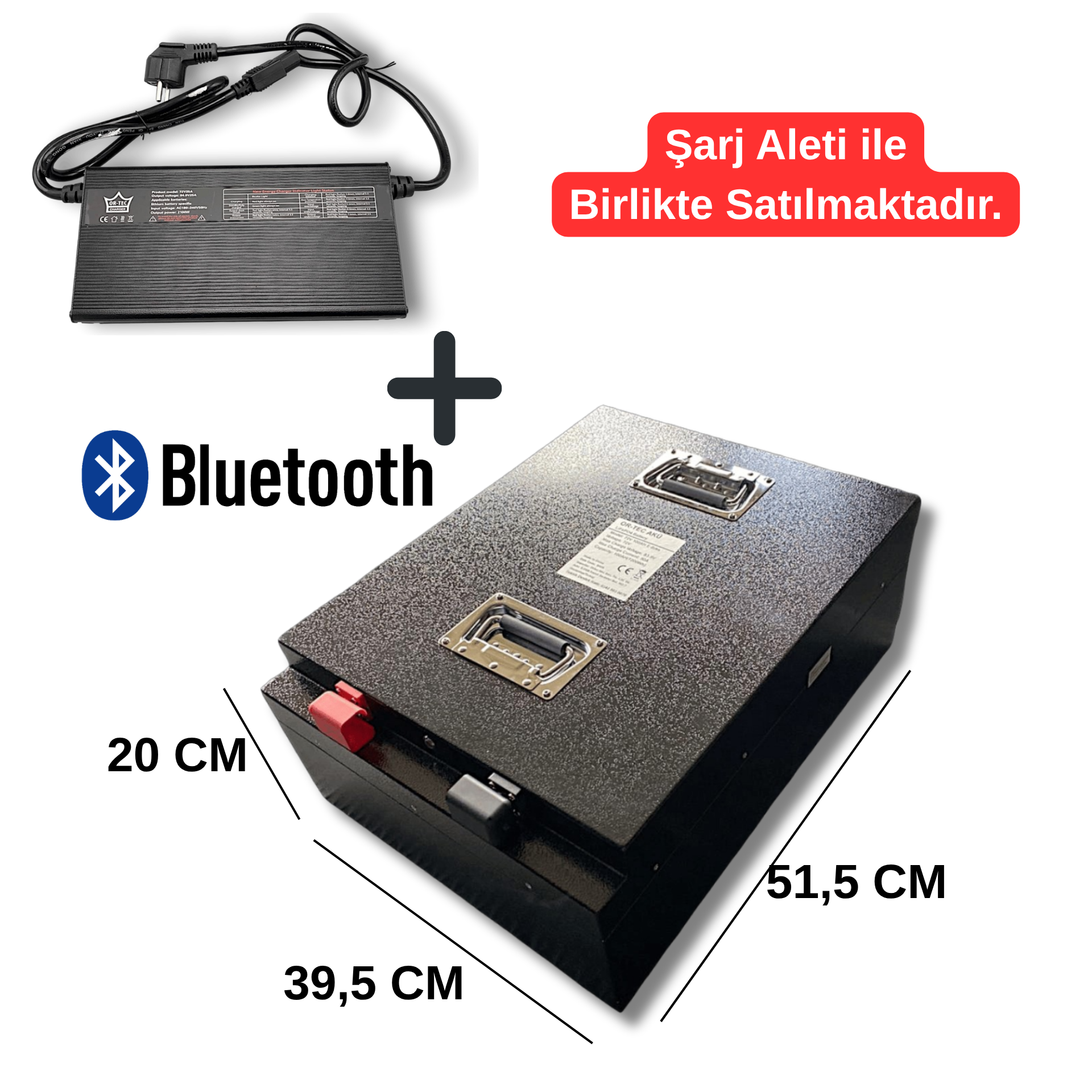 72V 100AH LİTYUM AKÜ + ŞARJ ALETİ [ BLUETOOTH ]