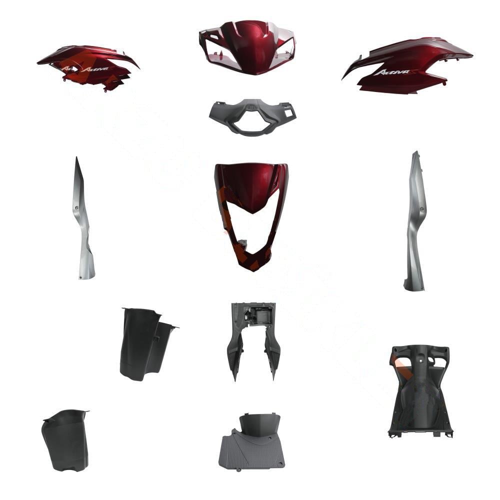 ACTİVA S KAPORTA SET YENİ MODEL  [ KIRMIZI ]