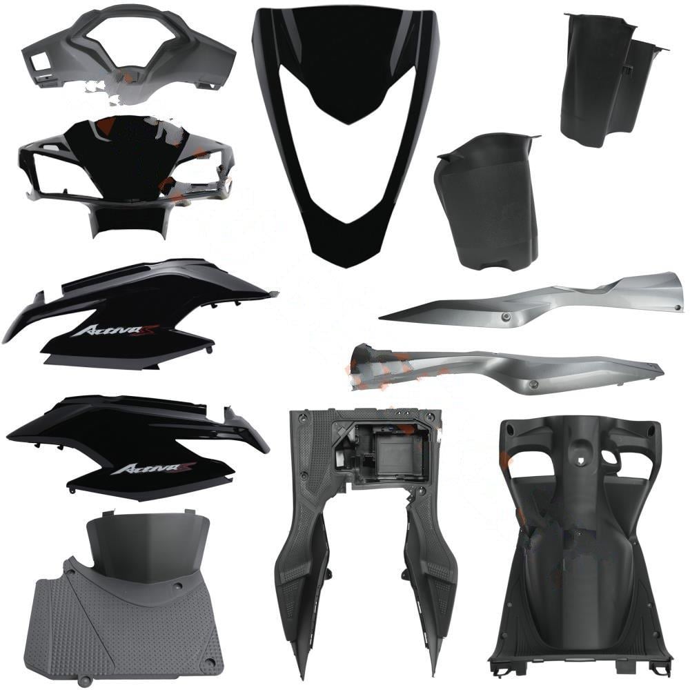 ACTİVA S KAPORTA SET  YENİ MODEL  [ SİYAH ]