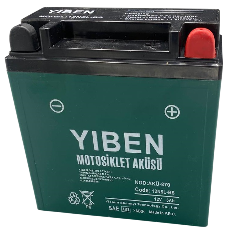AKÜ 12N-5L AH  [ CUP - YBR  ]  YİBEN