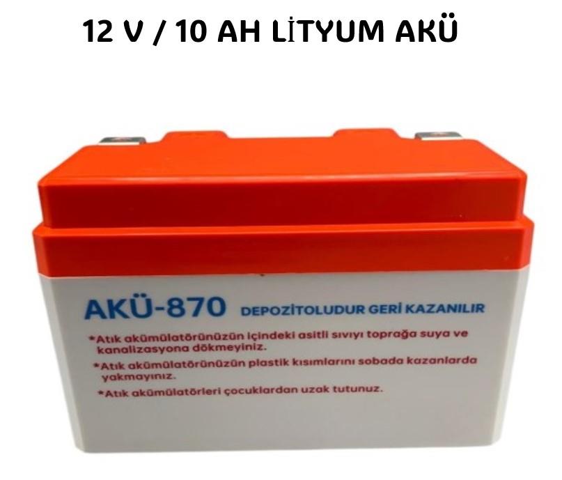 AKÜ 12V / 10 AH LİTYUM AKÜ