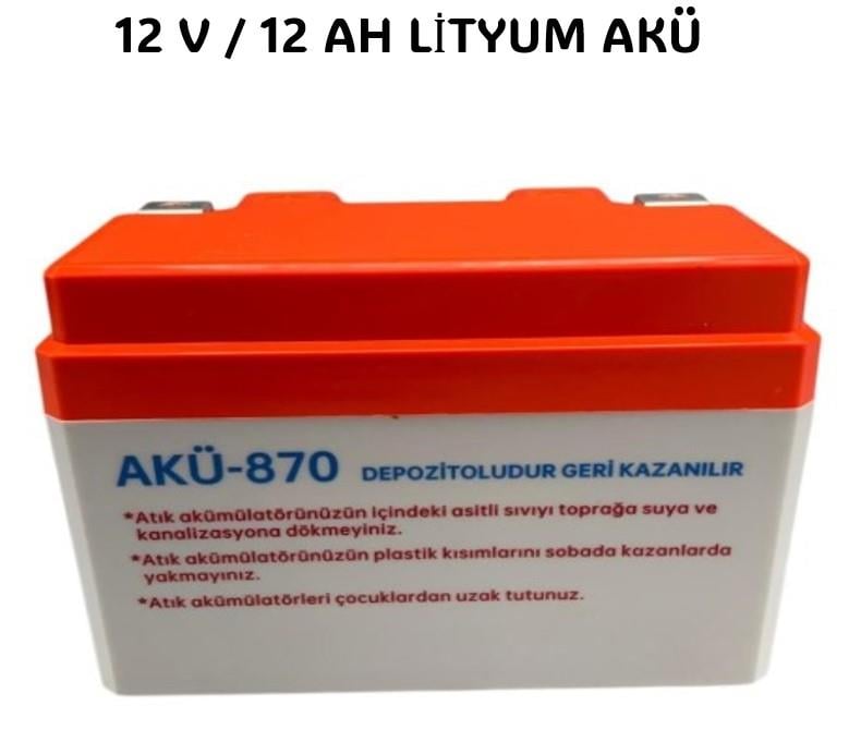 AKÜ 12V / 12 AH LİTYUM AKÜ