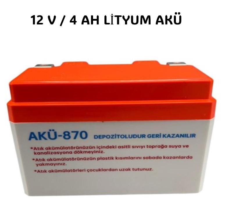 AKÜ 12V / 4 AH LİTYUM AKÜ