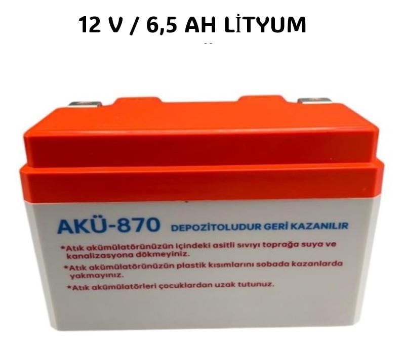 AKÜ 12V / 6.5 AH LİTYUM AKÜ