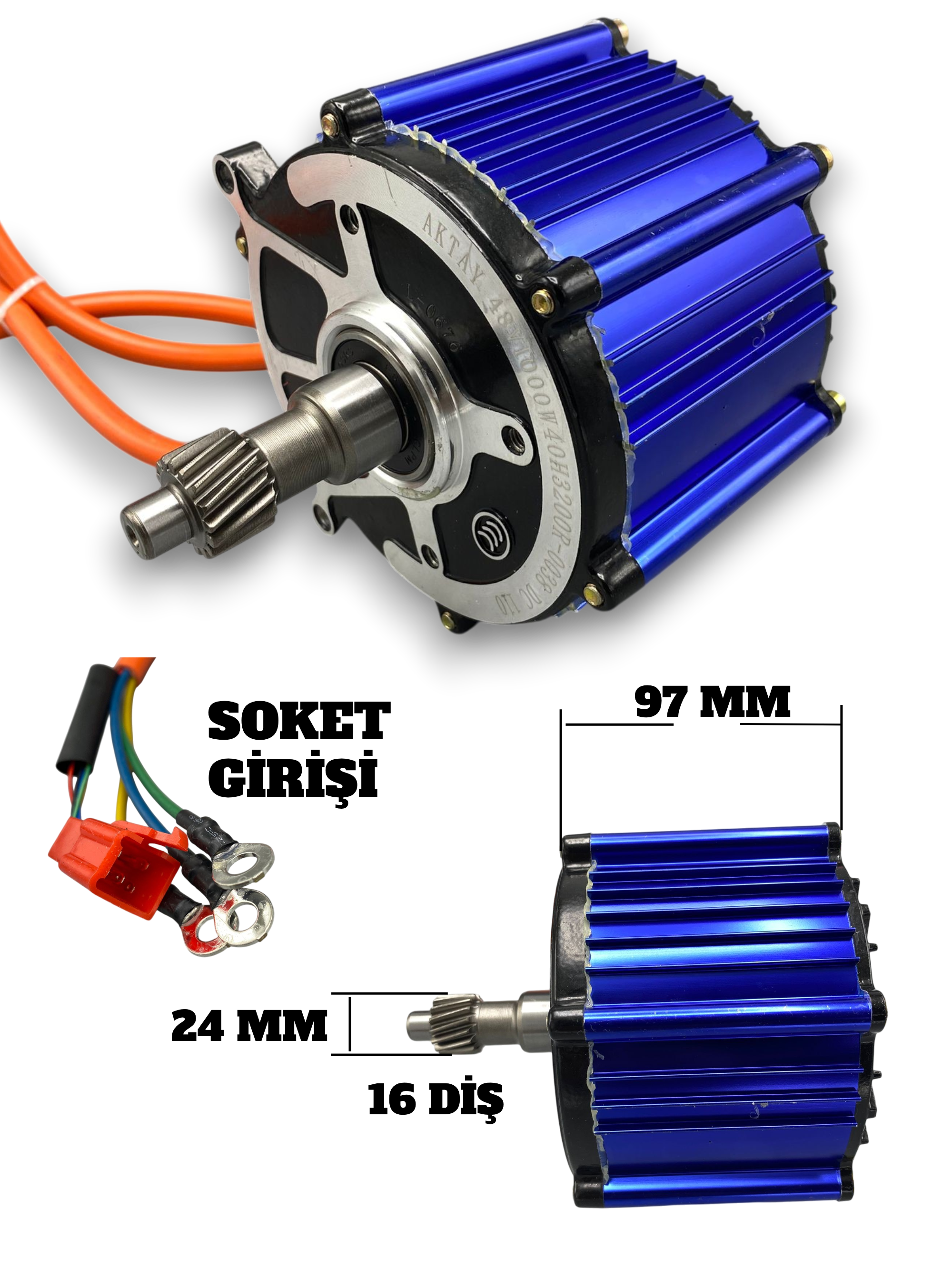 EBİKE ARKA MOTOR 48V-1000 WATT 110 DERECE FAYTON