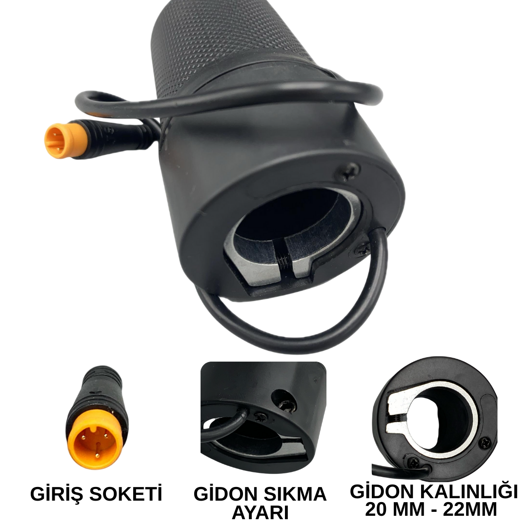 EBİKE GAZ KOLU 3 JAKLI  [ PEDALLI MODEL ]