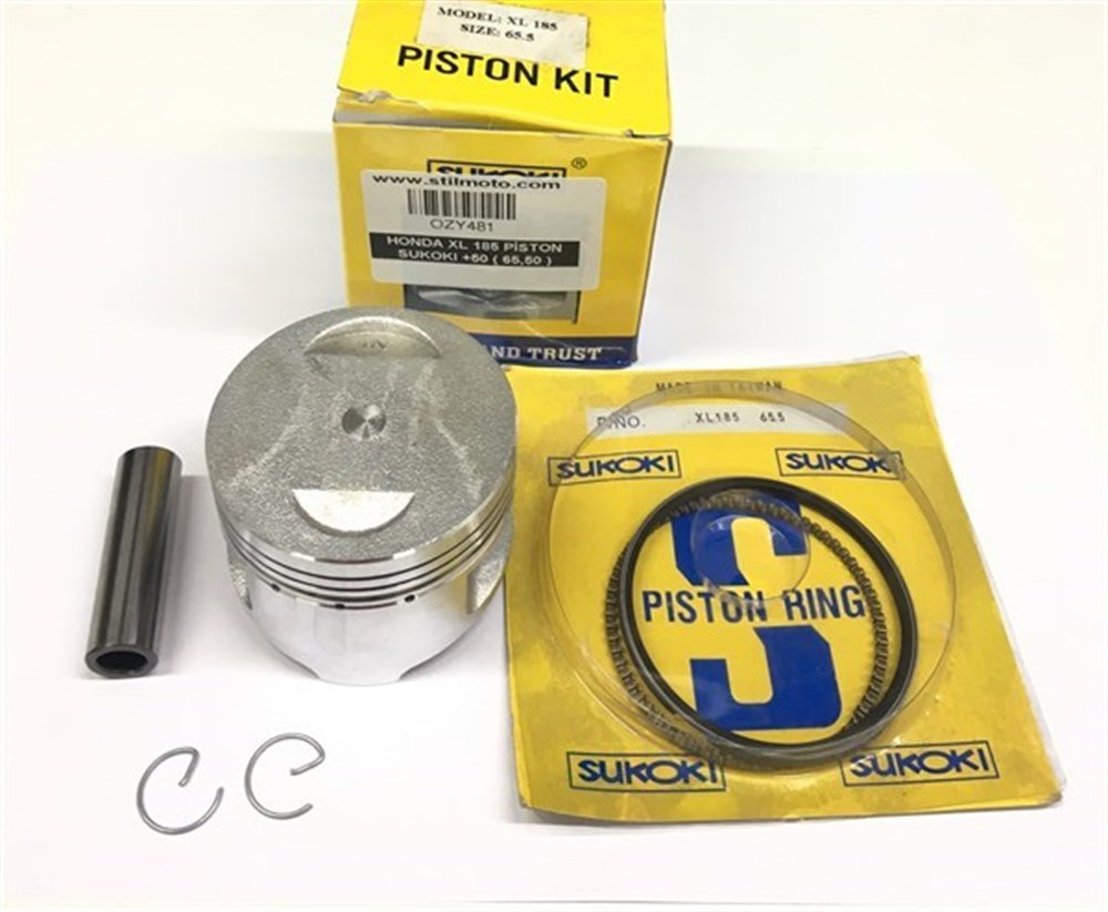 HONDA XL 185 PİSTON SUKOKI +2.00 (65.00) 15P