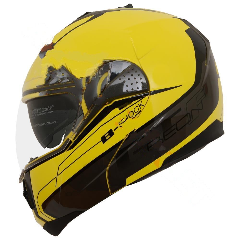 KASK ÇENE AÇILIR GÖZLÜKLÜ BEON SARI [ L ]
