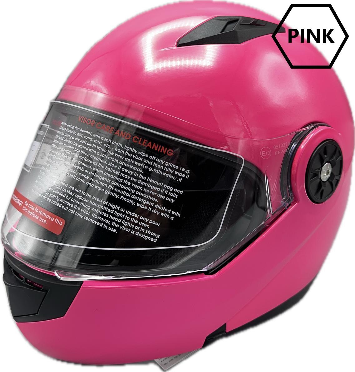 KASK ÇENE AÇILIR GÖZLÜKLÜ  JK 115  [ PINK ]