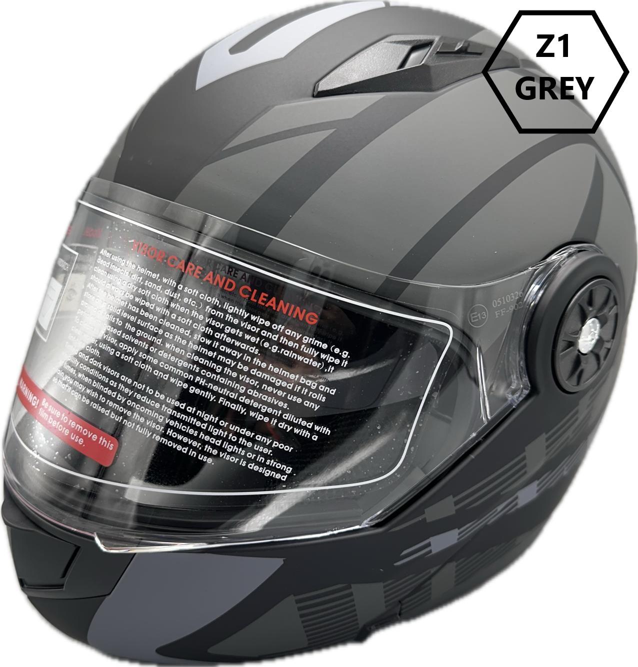 KASK ÇENE AÇILIR GÖZLÜKLÜ  JK 115  [ Z1 GREY ]