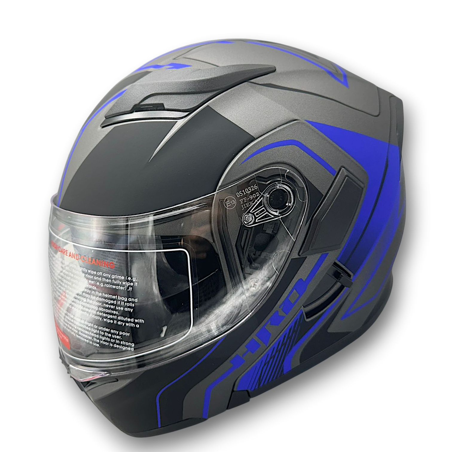 KASK ÇENE AÇILIR GÖZLÜKLÜ  JK 902  BLUE [ L ]