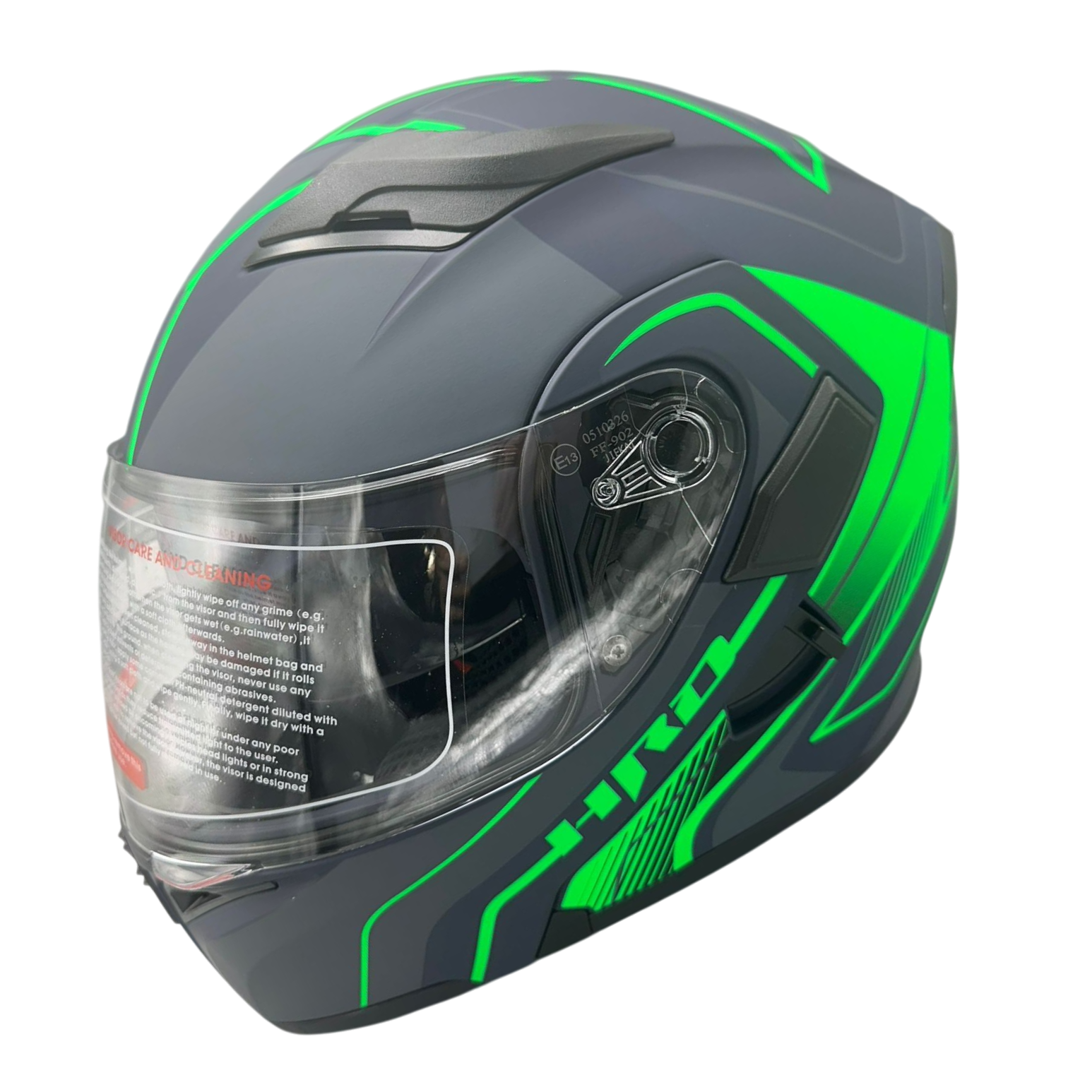 KASK ÇENE AÇILIR GÖZLÜKLÜ  JK 902  GREEN [ XL ]
