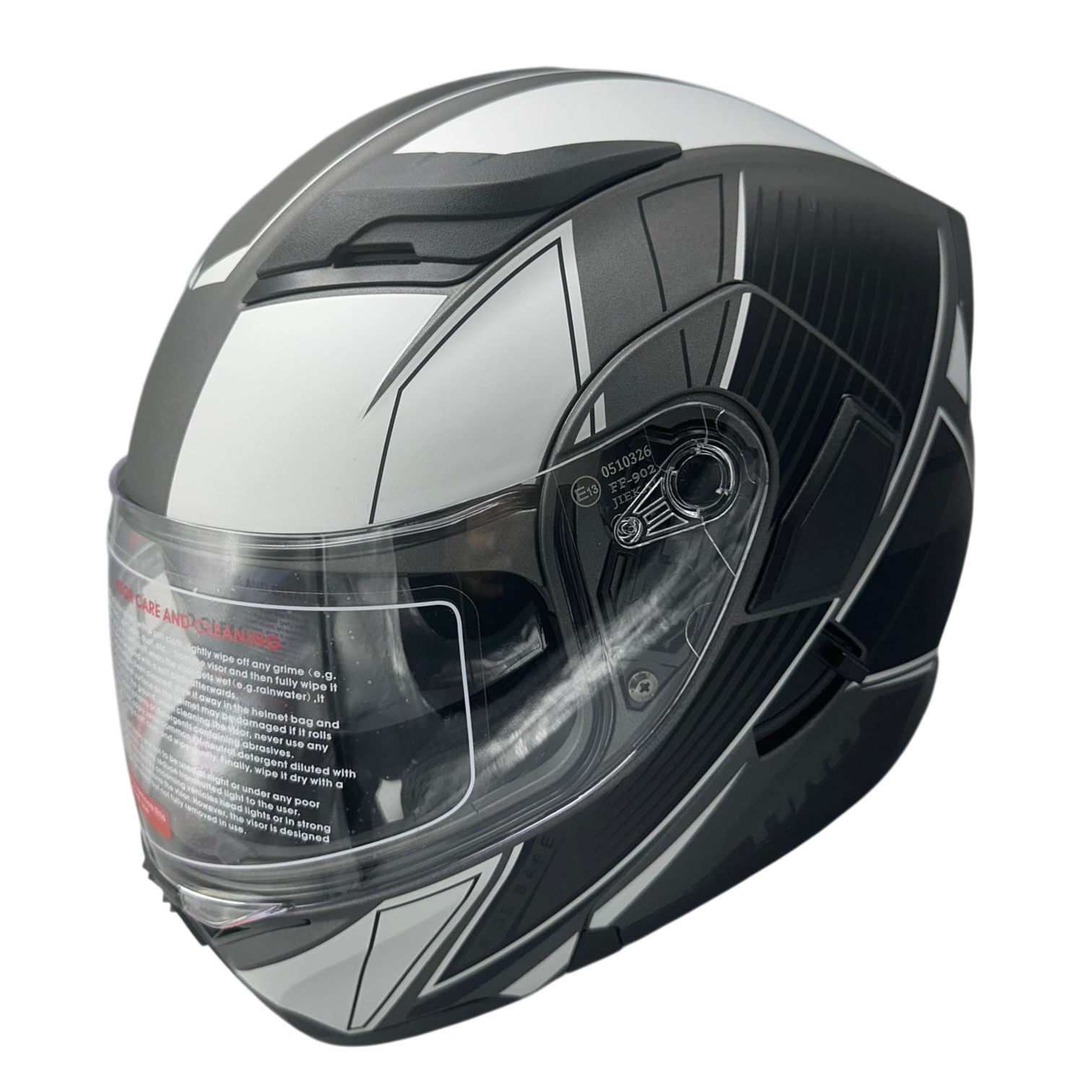 KASK ÇENE AÇILIR GÖZLÜKLÜ  JK 902  GREY E [ M ]