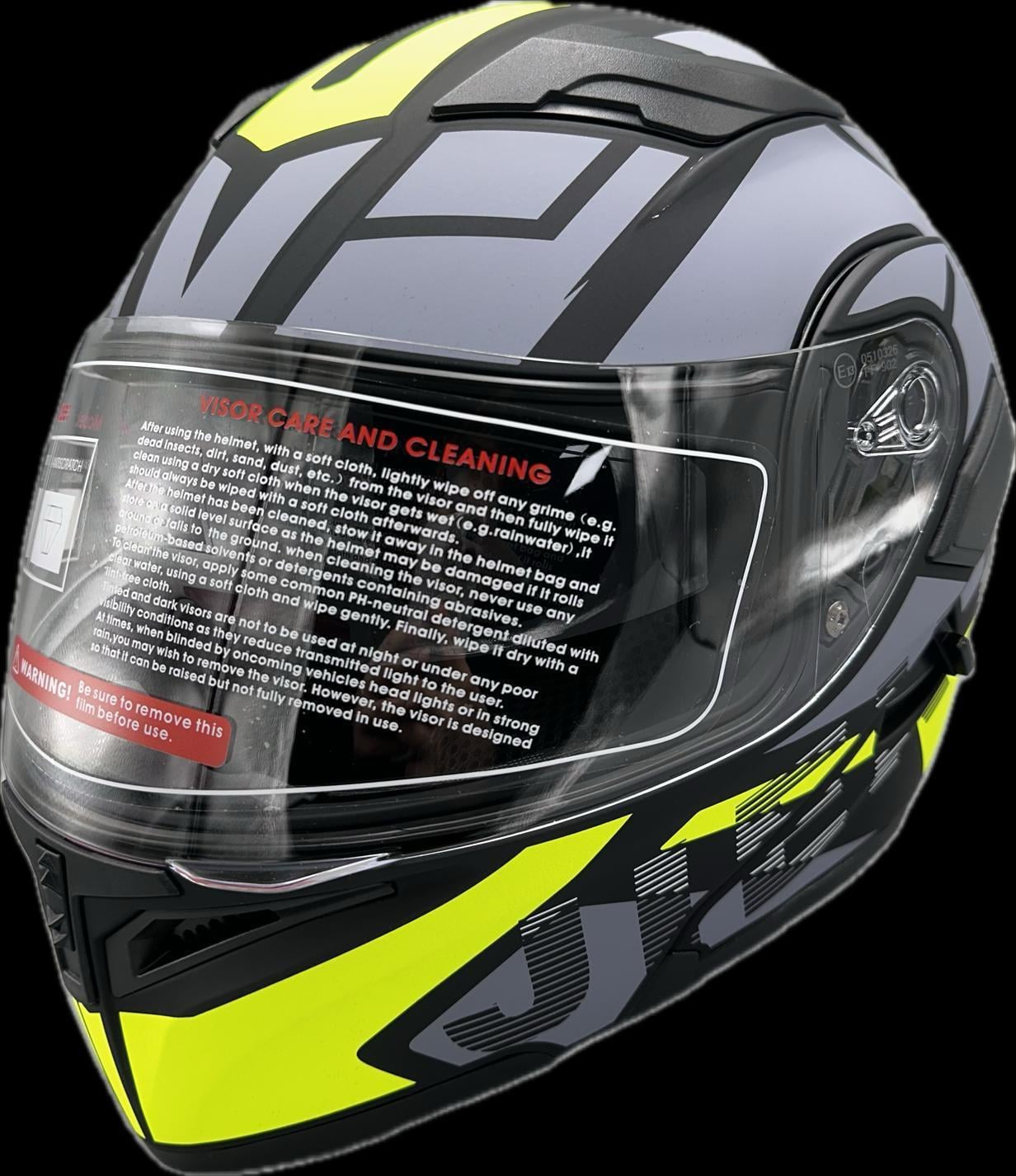 KASK ÇENE AÇILIR GÖZLÜKLÜ  JK 902  [ H1 YELLOW ]