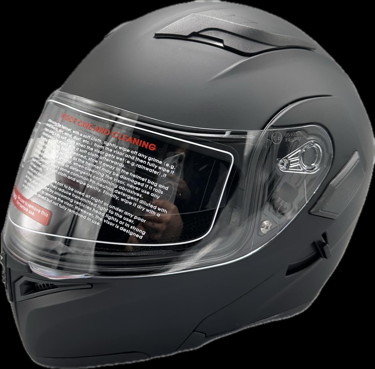 KASK ÇENE AÇILIR GÖZLÜKLÜ  JK 902  [ MATT BLACK ]