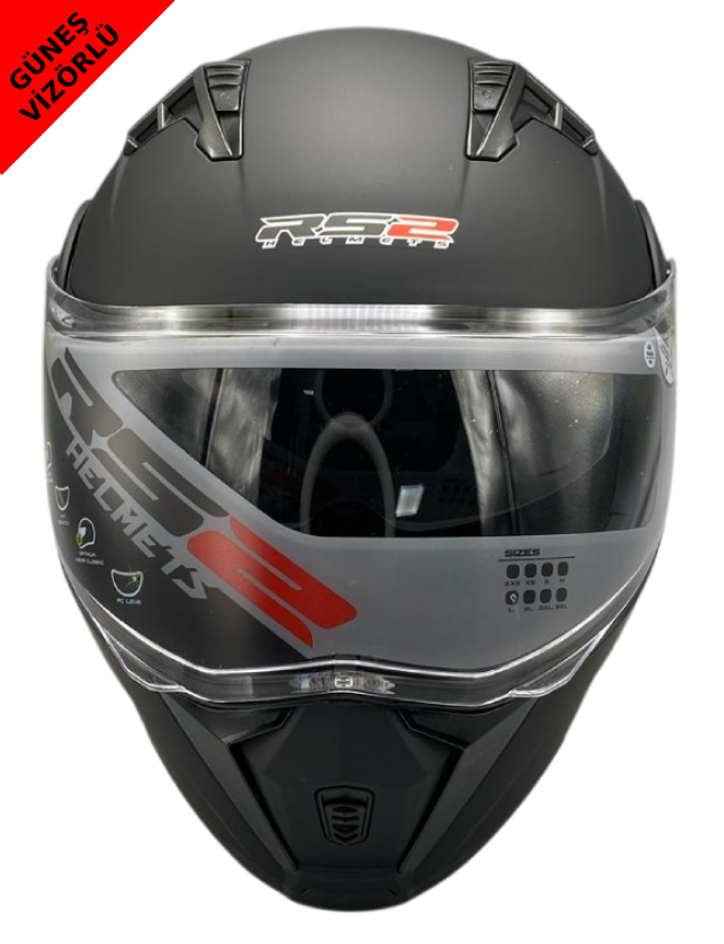 KASK RS 385 MAT SİYAH [ XL ]