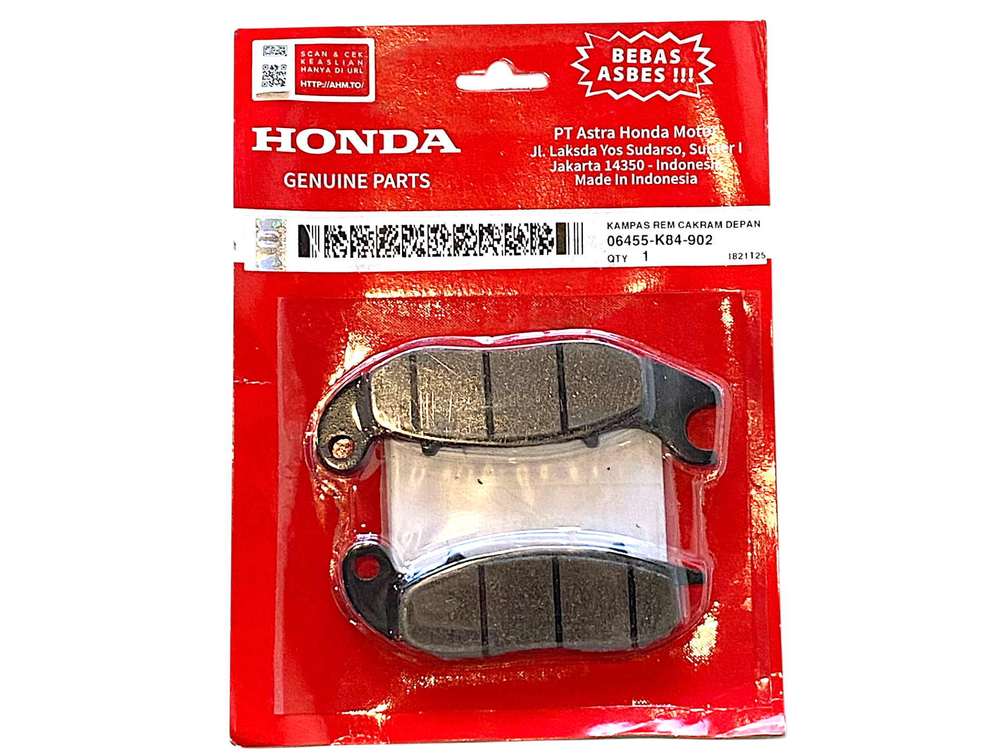 PCX 125 ÖN DİSK BALATA [  2021 - 2023 ] ORJINAL