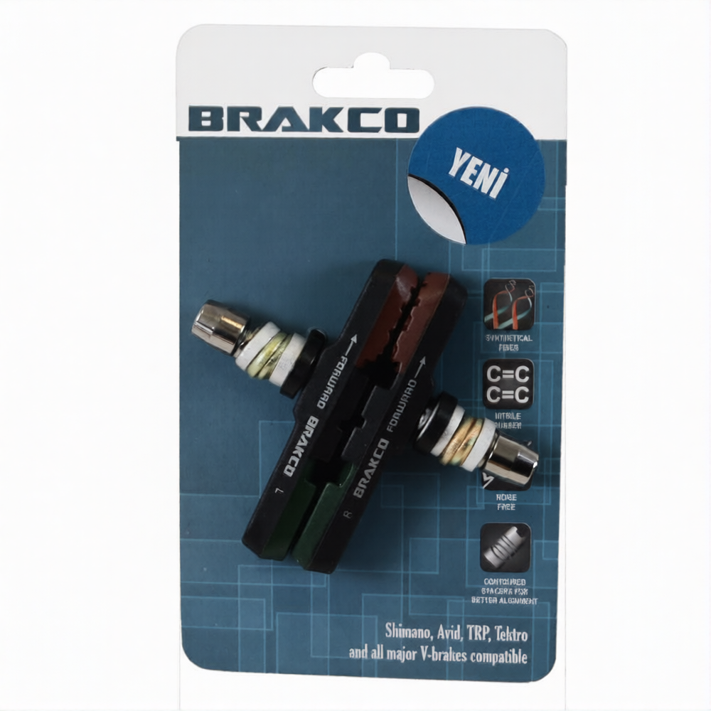 V BRAKE FREN PABUCU 3 RENKLİ 72 MM BRAKCO (TAİWAN)