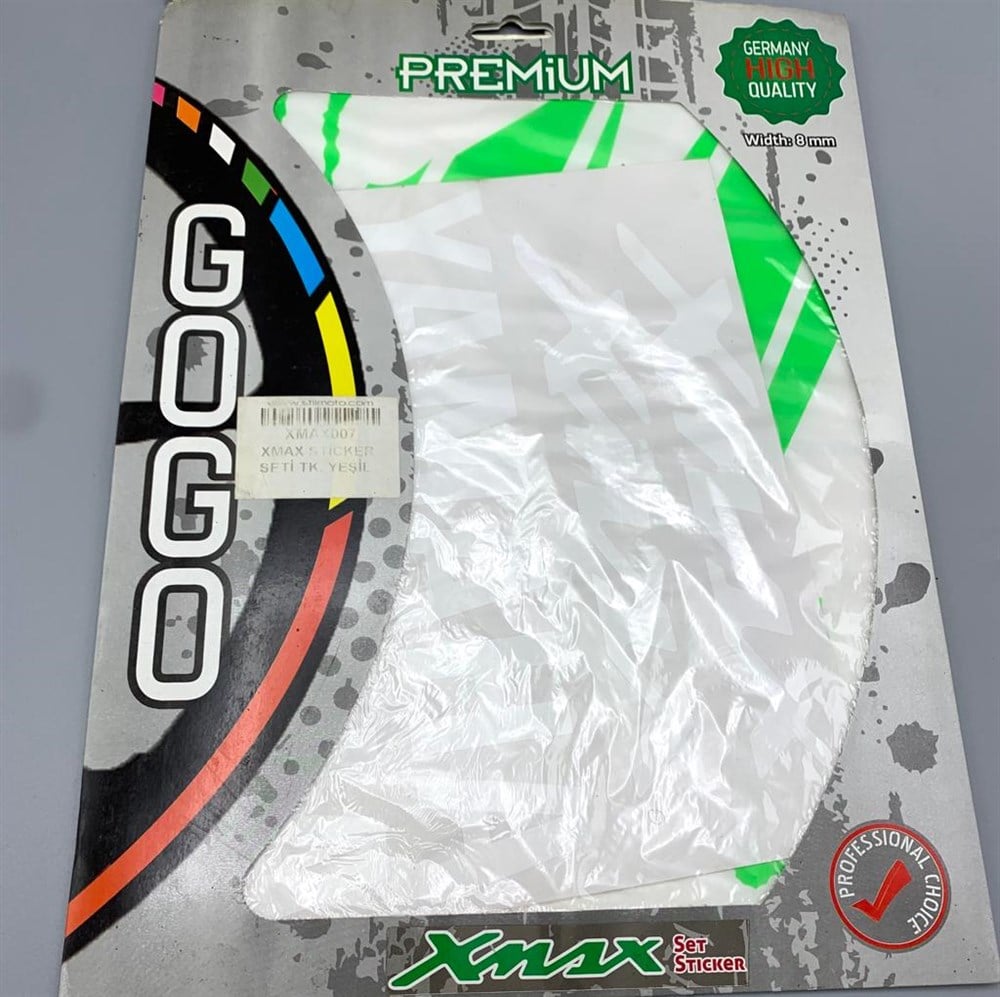 XMAX STİCKER SETİ TK. YEŞİL