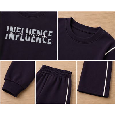 Kız Çocuk Influence Baskılı İkili Eşofman Takımı