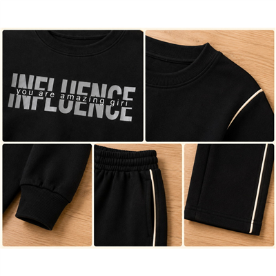 Kız Çocuk Influence Baskılı İkili Eşofman Takımı