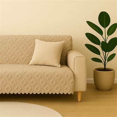 Koltuk Örtüsü  175x215 cm – Çekyat Örtüsü, Kaymaz, Yıkanabilir, Lüks Kumaş Şönil
