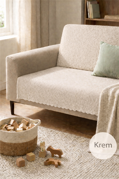 Koltuk Örtüsü 175X215 cm – Kaymaz Şönil Kumaş, Yıkanabilir Çekyat & Kanepe Örtüsü (Bej / Krem / Taş / Gri / Vizon)