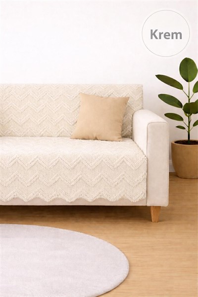 Koltuk Örtüsü 175x215 cm – Kaymaz Şönil Kumaş, Yıkanabilir Çekyat & Kanepe Örtüsü (Bej / Krem / Taş / Gri / Vizon)