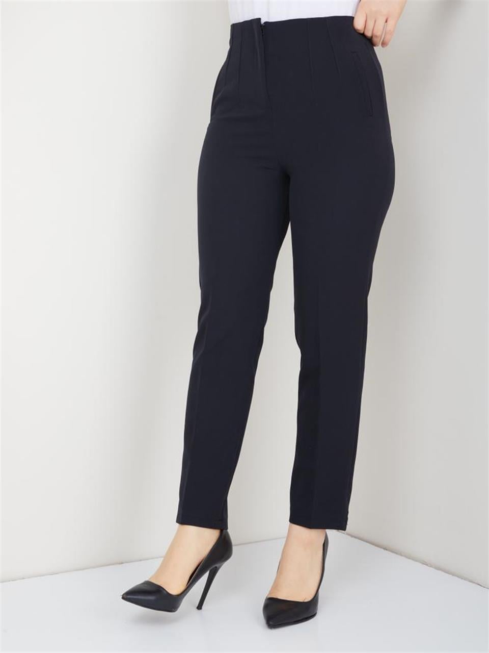 Klasik Tesettür Pantolon 6055 Siyah