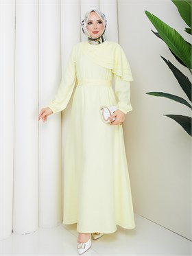 DEMET ELBİSE  SARI