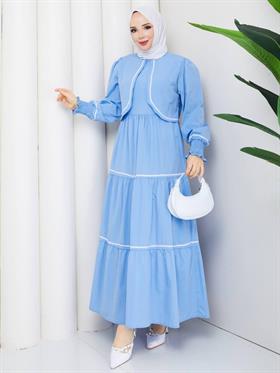 Jile ve Bolero Kombin 2295 Bebe Mavisi