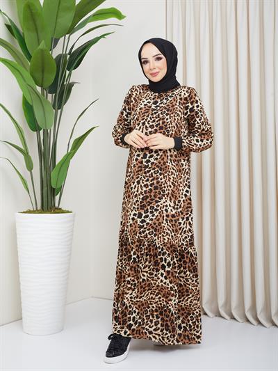 Leopar Desenli Tesettür Spor Elbise 20262 