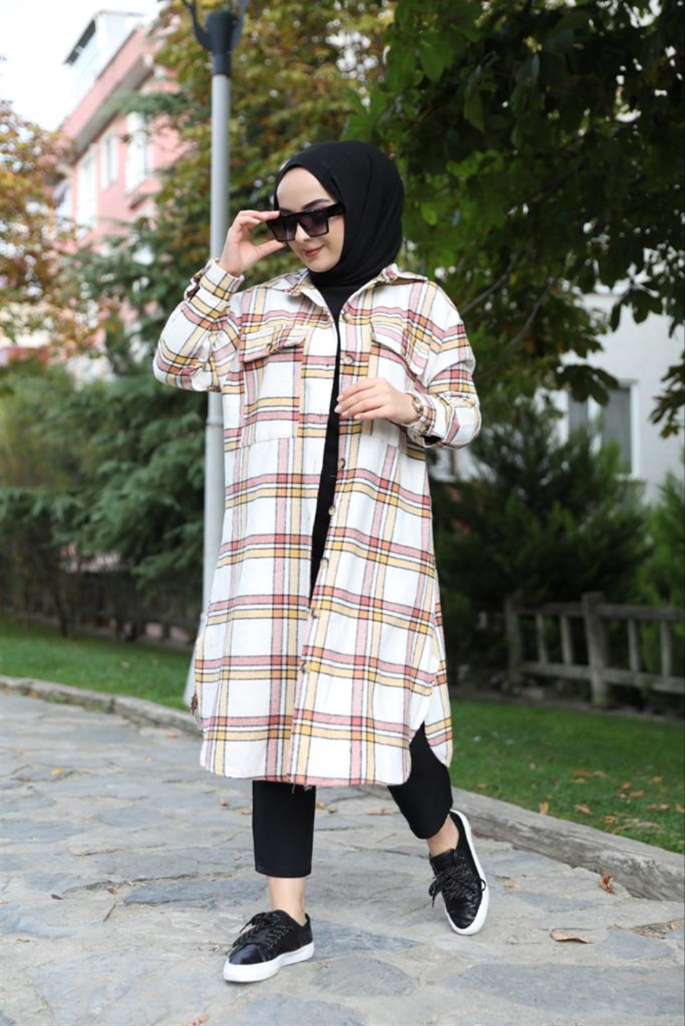 Boydan Düğmeli Oduncu Gömlek 6006 Desen1