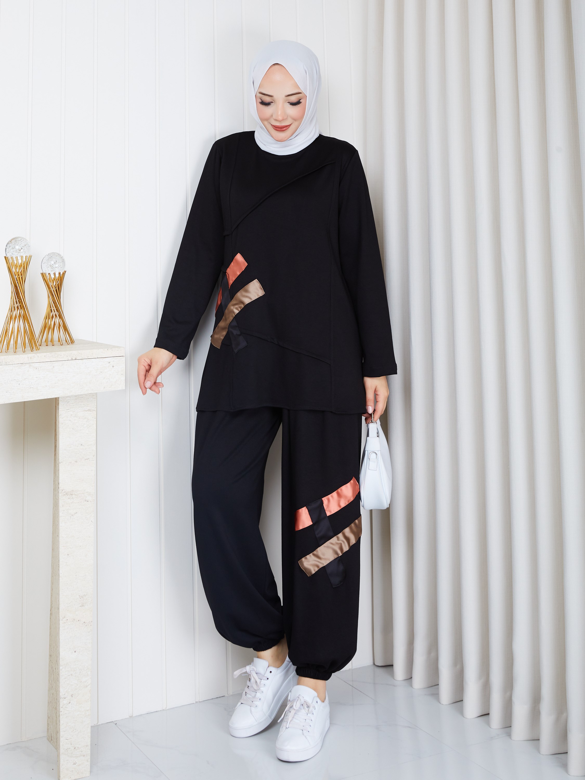 MODAL YASMİN İKİLİ TAKIM SİYAH