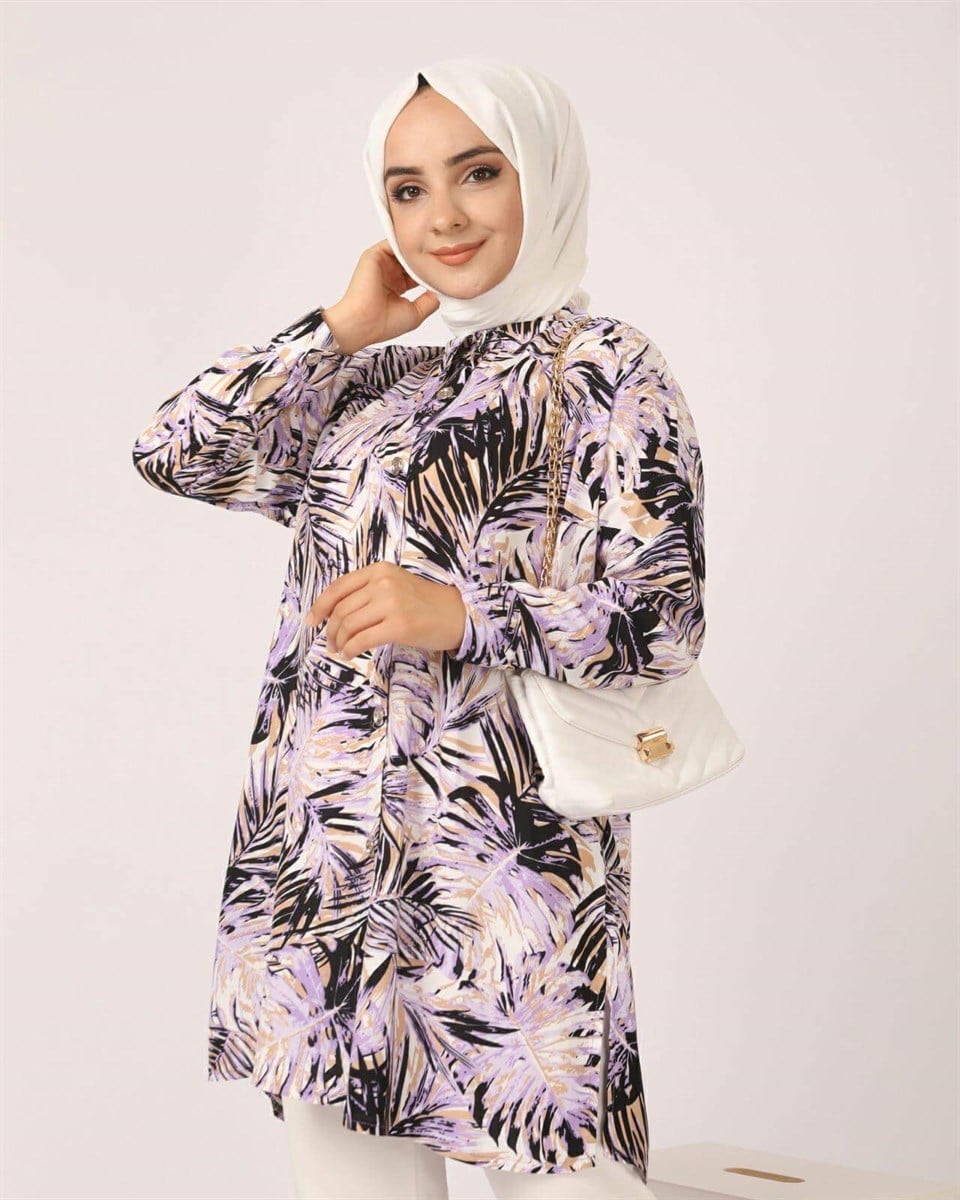Rahat Kalıp Tunik TB008 Lila