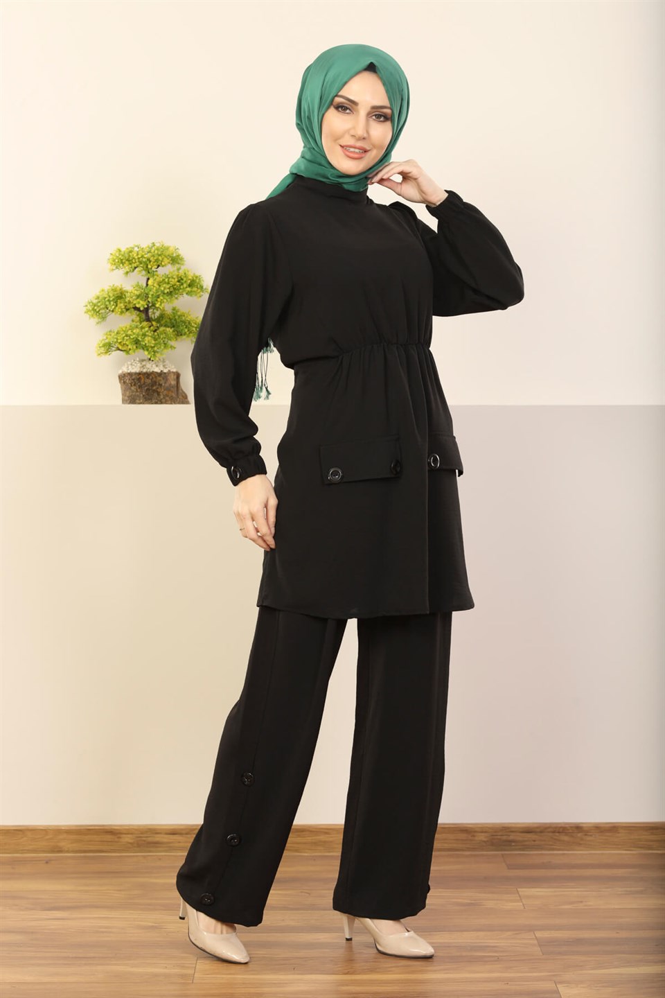 Tunik Pantolon 2´li Kombin 7070 Siyah