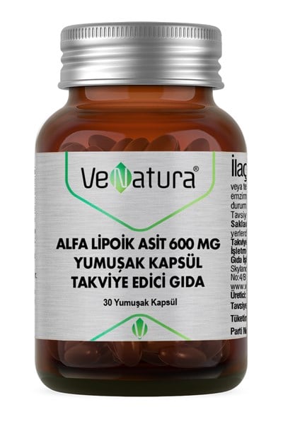 Alfa Lipoik Asit 600Mg 30 Yumuşak Kapsül