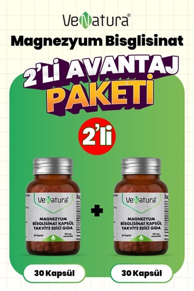 Magnezyum Bisglisinat Kapsül 30 Kapsül 2 Adet