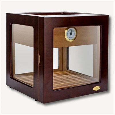 Lubinski Cam Küp Cedar Tepsili Puro Kutusu Humidor 40s
