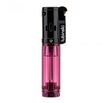 Lubinski Cigar Basic Slim Tek Torch Puro Çakmağı Pembe