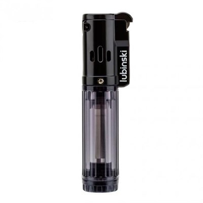 Lubinski Cigar Basic Slim Tek Torch Puro Çakmağı Siyah