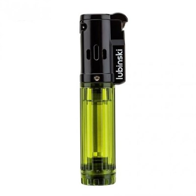 Lubinski Cigar Basic Slim Tek Torch Puro Çakmağı Yeşil