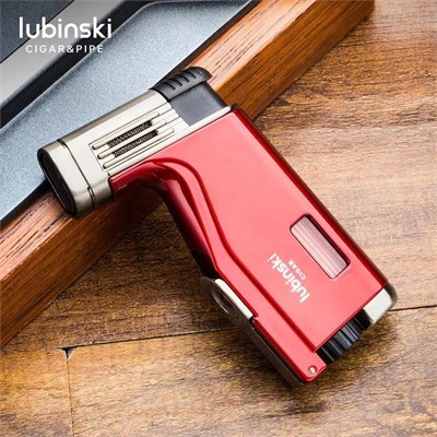 Lubinski Cigar Delicili Çift Torch Puro Çakmağı Siyah