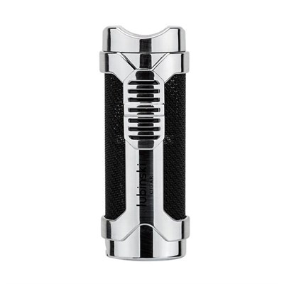 Lubinski Cigar Sehpa Kapaklı Delicili Tek Torch Puro Çakmağı Silver