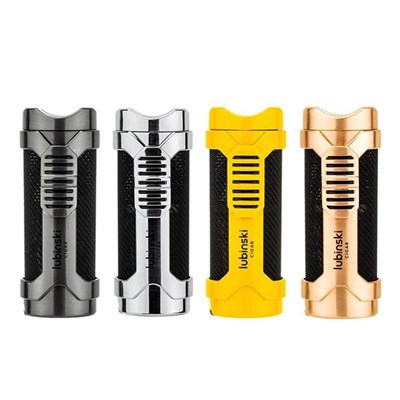 Lubinski Cigar Sehpa Kapaklı Delicili Tek Torch Puro Çakmağı Gunmetal