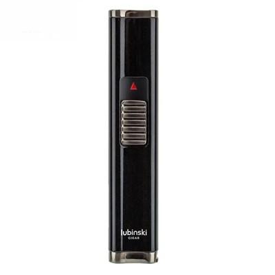 Lubinski Cigar Slim Cetvelli Ve Sehpalı Çift Torch Puro Çakmağı Siyah
