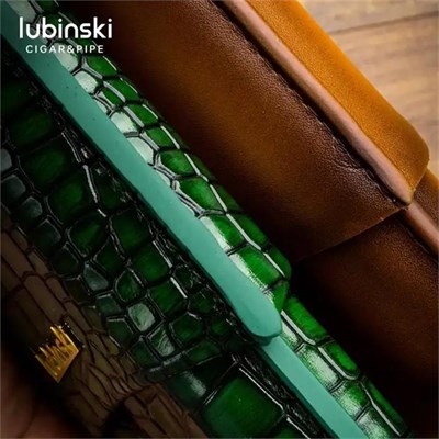 Lubinski Deri 3lü Puro Kılıfı Beyaz Croco(60 Ring)