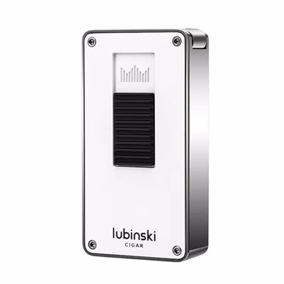 Lubinski Design Yeni Seri Çift Torch Delicili Puro Çakmağı White