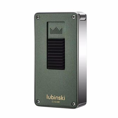 Lubinski Design Yeni Seri Çift Torch Delicili Puro Çakmağı Yeşil