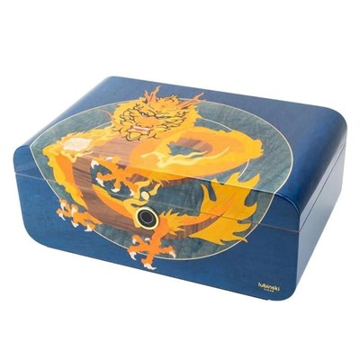 Lubinski Limited Edt. Parmakizi Kilitli Blue Dragon Claw Humidor Puro Kutusu 80s
